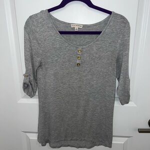 Grey Women’s top with Gold Details